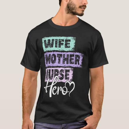 Muttermutter von Beruf Krankenschwester T-Shirt (Vorderseite)