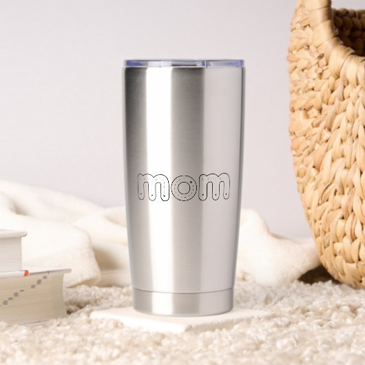 Muttern Alphabet Tracing Muttertagsgeschenk Thermobecher (Wohnzimmer (gedreht))