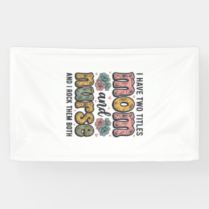 Muttern-Krankenschwester-Blumen-Vintage-Zitat-Desi Banner