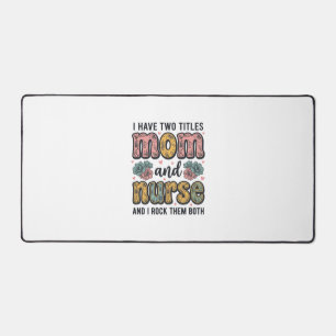 Muttern-Krankenschwester-Blumen-Vintage-Zitat-Desi Schreibtischunterlage