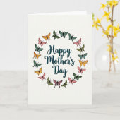 Mutterntag Kranzkarte mit Flügeln Karte (Gelbe Blume)