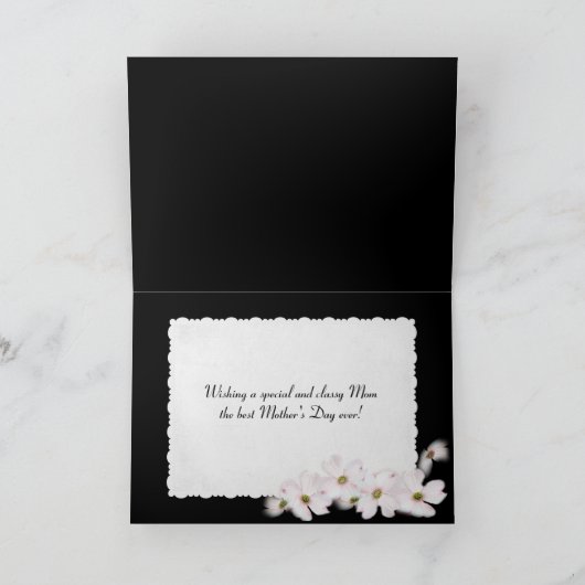 Mutterperlenhalskette auf schwarz karte (Innenseite)