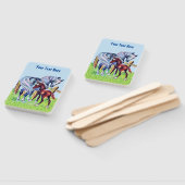 Mutterpferd aus Holz mit Baby-Colt-Gras Fächer (Non-assembled)