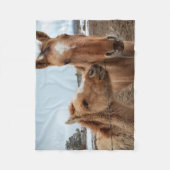 Mutterpferd Fleecedecke (Vorderseite)