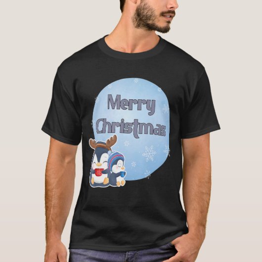 Mutterpinguin mit Kind 1 T-Shirt (Vorderseite)