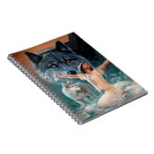 Mutterprinzessin mit Wölfen und Dream Catcher Notizblock (Rechte Seite)