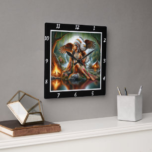 Mutterreisen: Adlerweg Willow's Breeze Quadratische Wanduhr