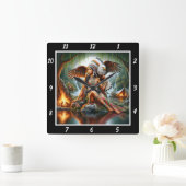 Mutterreisen: Adlerweg Willow's Breeze Quadratische Wanduhr (Zuhause)