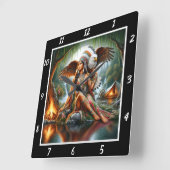 Mutterreisen: Adlerweg Willow's Breeze Quadratische Wanduhr (Winkel)