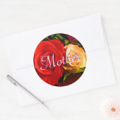 Mutterrosa-Aufkleber Runder Aufkleber (Umschlag)