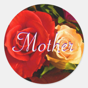 Mutterrosa-Aufkleber Runder Aufkleber