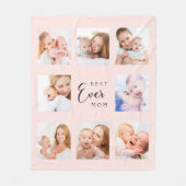 Mutterrot-Rose Goldkollage Foto Fleecedecke (Vorderseite)