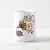 Mutters Liebe ist laut (in der Stille) Kaffeetasse (Mittel)
