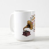 Mutters Liebe ist laut (in der Stille) Kaffeetasse (Vorderseite Links)