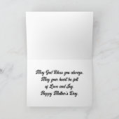 Mutterschadenkarte für Tochter Feiertagskarte (Innenseite)