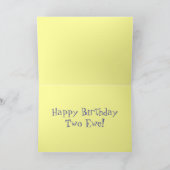 Mutterschaf alles- Gute zum Geburtstagzwei! Karte (Innenseite)