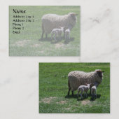 Mutterschaf mit Zwillingen Visitenkarte (Vorne/Hinten)