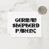 Mutterschäfer Mitteilungskarte (Vorderseite/Rückseite Beispiel)
