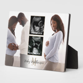 Mutterschaft 4 Fotos Overlay Monogramm Fotoplatte