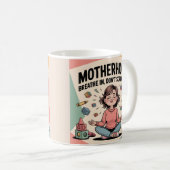 Mutterschaft Atme Ruhige Kunst Kaffeetasse (VorderseiteRechts)