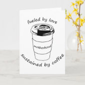 Mutterschaft (Blank Notecard): Liebe & Kaffee Karte (Gelbe Blume)