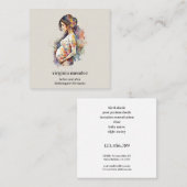 Mutterschaft Bloom Doula Mitfrau Stillzeit Schwang Quadratische Visitenkarte (Vorne/Hinten)