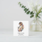Mutterschaft Bloom Doula Mitfrau Stillzeit Schwang Quadratische Visitenkarte (Stehend Vorderseite)