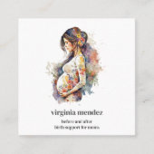 Mutterschaft Bloom Doula Mitfrau Stillzeit Schwang Quadratische Visitenkarte (Vorderseite)