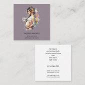 Mutterschaft Bloom Doula Mitfrau Stillzeit Schwang Quadratische Visitenkarte (Vorne/Hinten)