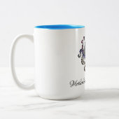 Mutterschaft braucht acht Arme künstlerischen Okto Zweifarbige Tasse (Links)