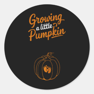 Mutterschaft, die einen kleinen Pumpkin-Erntedank Runder Aufkleber