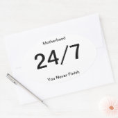 Mutterschaft, du besiegst nie den Autoaufkleber Ovaler Aufkleber (Umschlag)