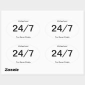 Mutterschaft, du besiegst nie den Autoaufkleber Ovaler Aufkleber (Blatt)