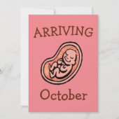 Mutterschaft, Geburtsmonat T - Shirt Einladung (Vorderseite)