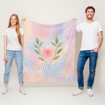 Mutterschaft in Blüte Fleece-Decke – Florales Gesc