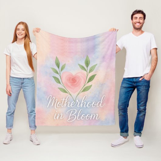 Mutterschaft in Blüte Fleece-Decke – Florales Gesc Fleecedecke (Beispiel)