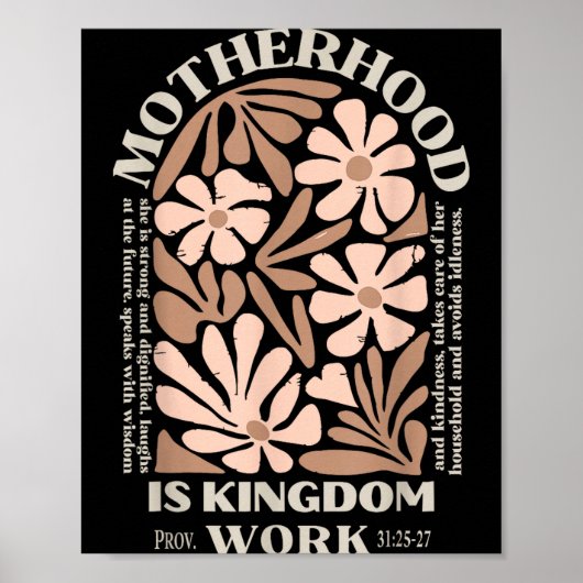 Mutterschaft ist Königreichsarbeit frohen Mutterta Poster (Vorne)