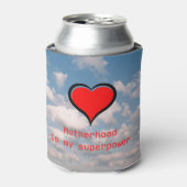 Mutterschaft ist Meine Supermacht Dosenkühler (Kanne Vorderseite)