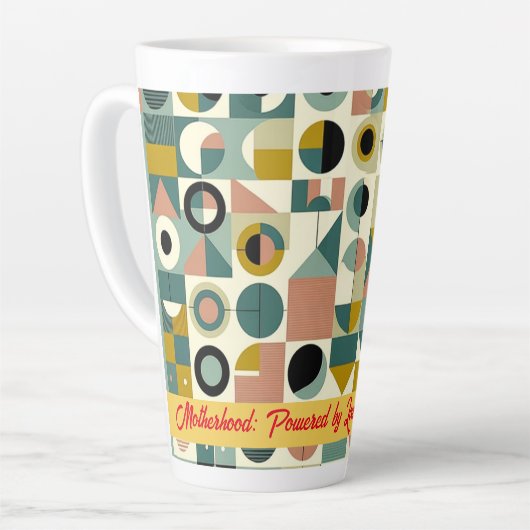 Mutterschaft: Powered by Liebe, angetrieben durch  Milchtasse (Linke Ecke)