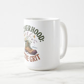 Mutterschaft: Purer Kampfgeist Kaffeetasse (VorderseiteRechts)