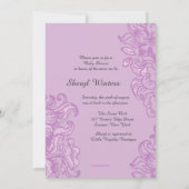 Mutterschaft Silhouette Rosa Kinderdusche Einladun Einladung (Rückseite)