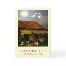 Mutterschaft verlässt beste Wünsche, Storch, Baby,