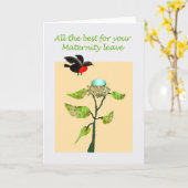 Mutterschaft verlasst die besten Wünsche, Vögel, E Karte (Gelbe Blume)