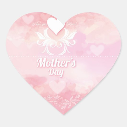 Mutterschafterin Herz-Aufkleber (Vorderseite)