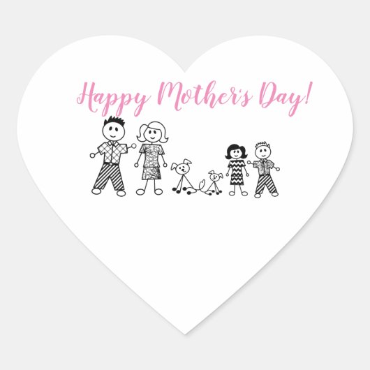 Mutterschafterin Herz-Aufkleber (Vorderseite)