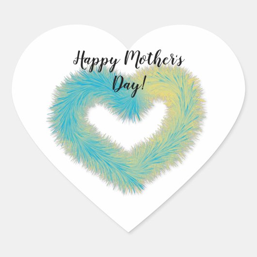 Mutterschafterin Herz-Aufkleber (Vorderseite)