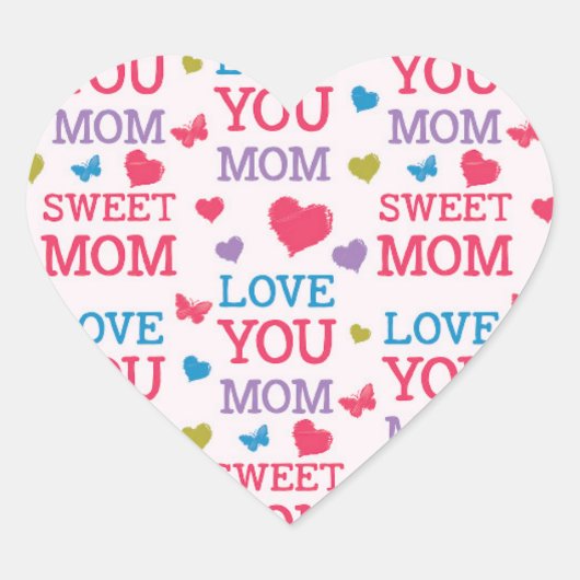 Mutterschafterin Herz-Aufkleber (Vorderseite)