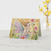 Mutterschafts-feenhafte Mutter-und Karte (Gelbe Blume)