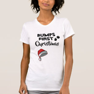 Mutterschafts-Stoß-erstes Weihnachten T-Shirt
