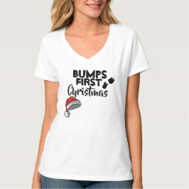 Mutterschafts-Stoß-erstes Weihnachten T-Shirt